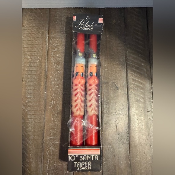 Other - Vintage Prelude Candles Tapered 10" Whimsical Santa Candles